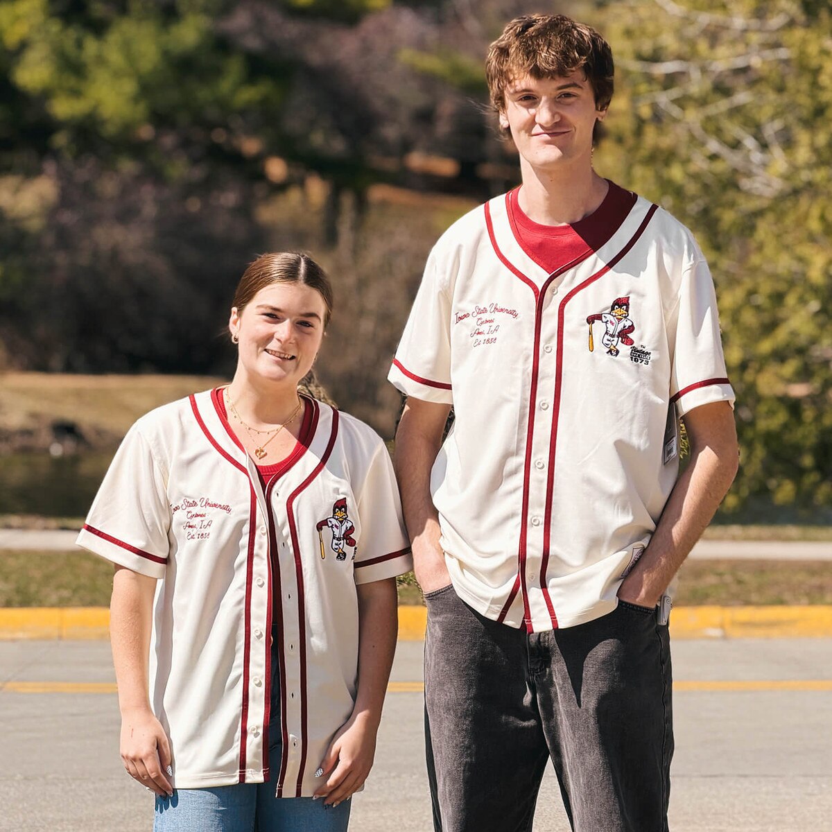 Colosseum Ball Player Cy Cream and Cardinal Baseball Jersey